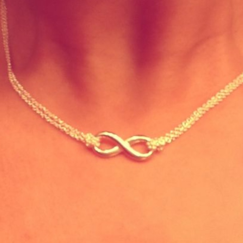 Tiffany Infinity Pendant & Double Chain. - Picture 2 of 7